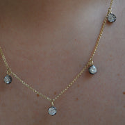 2.50ct Diamond Georgian Inspired Drop Necklace in Black Gold