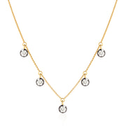 2.50ct Diamond Georgian Inspired Drop Necklace in Black Gold