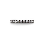 Georgian Inspired 18ct Black Gold Diamond Eternity Wedding Ring