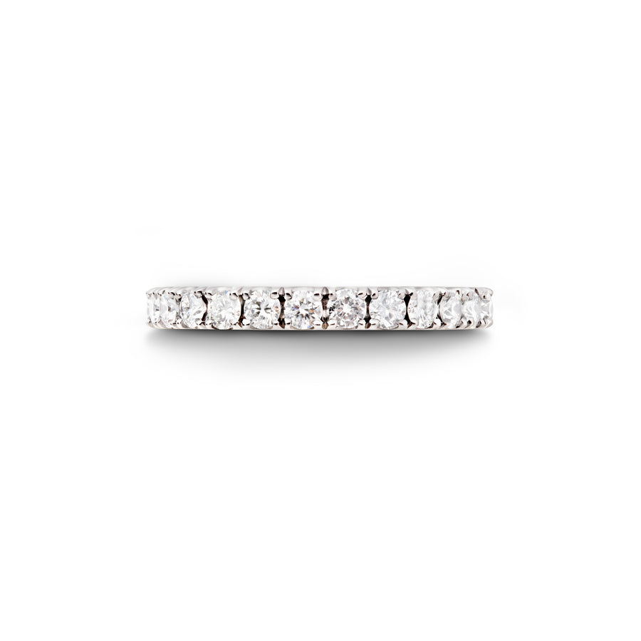 Georgian Inspired 18ct Black Gold Diamond Eternity Wedding Ring