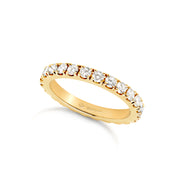 Georgian Inspired 18ct Black Gold Diamond Eternity Wedding Ring