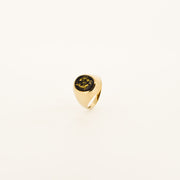 9ct Gold Onyx Pisces Ring