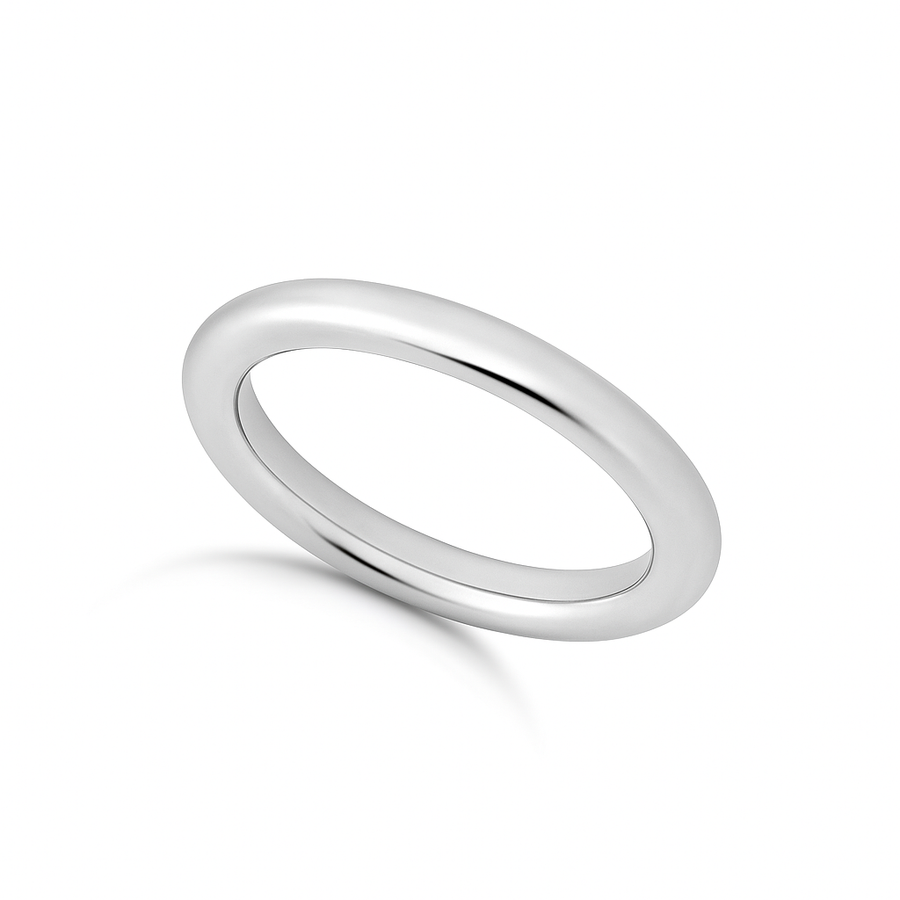 18ct Solid Yellow Gold Rounded Chunky Stacking Wedding Band