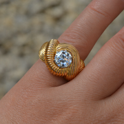 1960's Statement 18ct Yellow Gold Diamond Ring