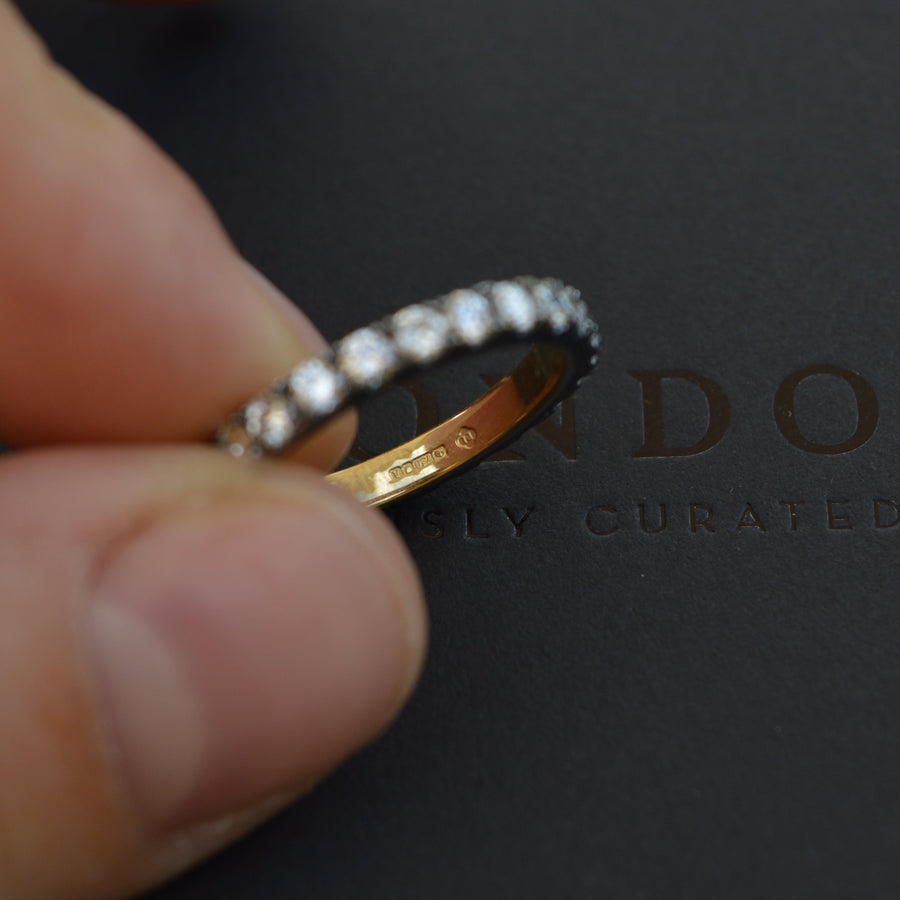 Black Gold Diamond Eternity Ring