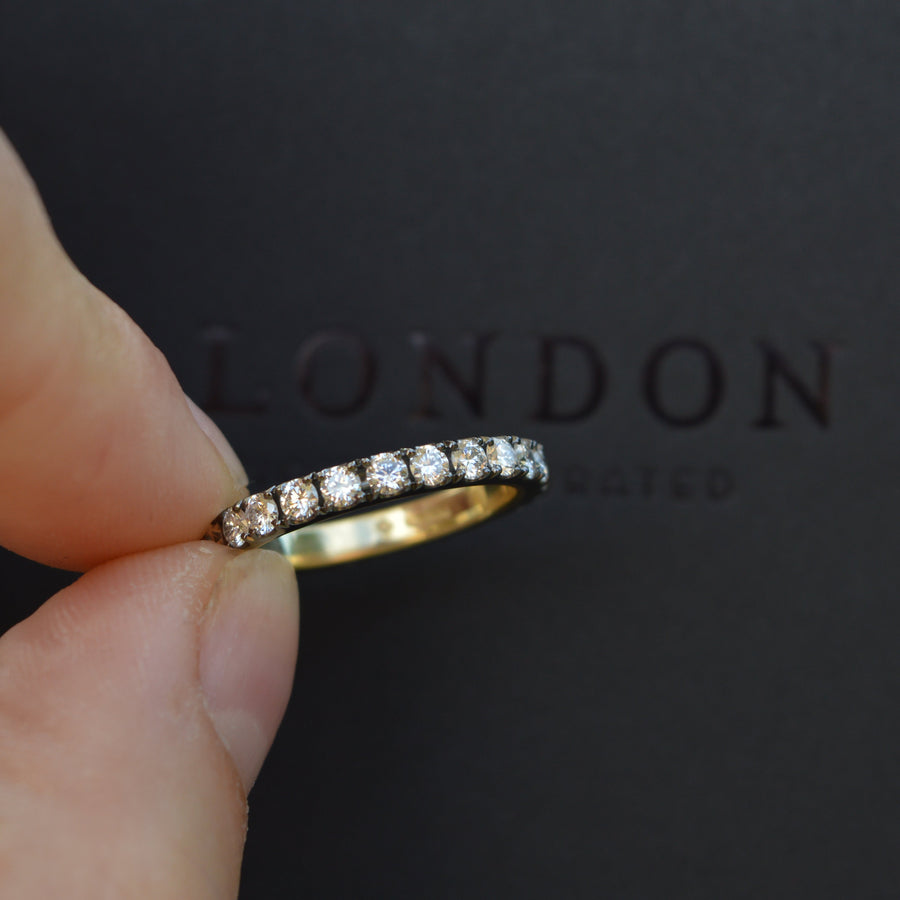 Black Gold Diamond Eternity Ring