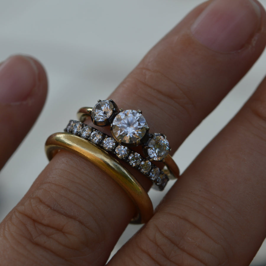 Black Gold Diamond Eternity Ring