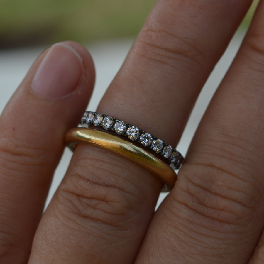 Black Gold Diamond Eternity Ring