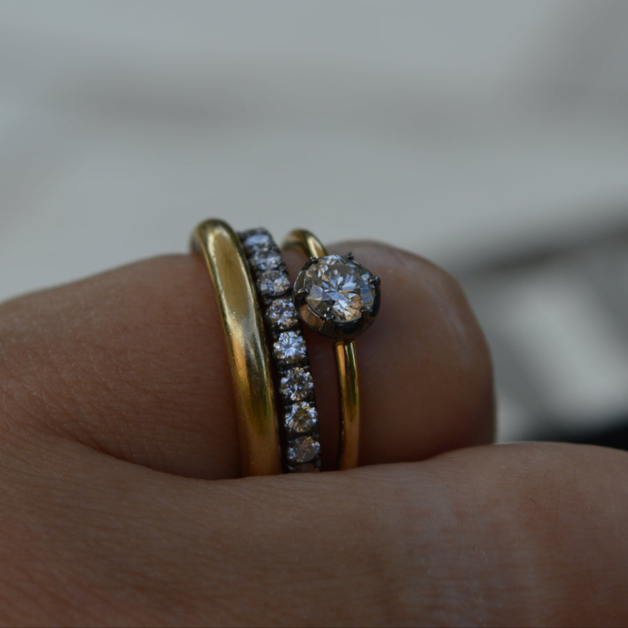 Black Gold Diamond Eternity Ring