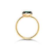 1ct Emerald Heart set in our Georgian Inspired Gold Setting