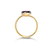 1ct Ruby Heart set in our Georgian Inspired Gold Setting