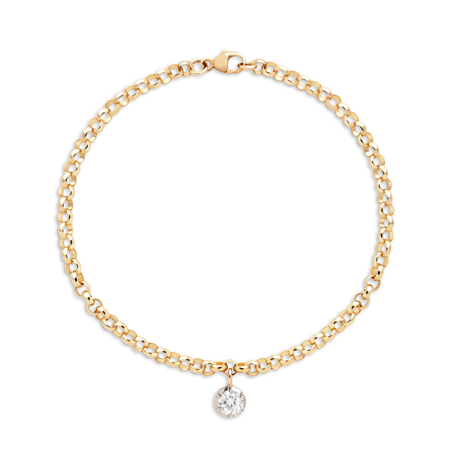 April Birthstone Diamond Georgian Inspired Setting Bracelet