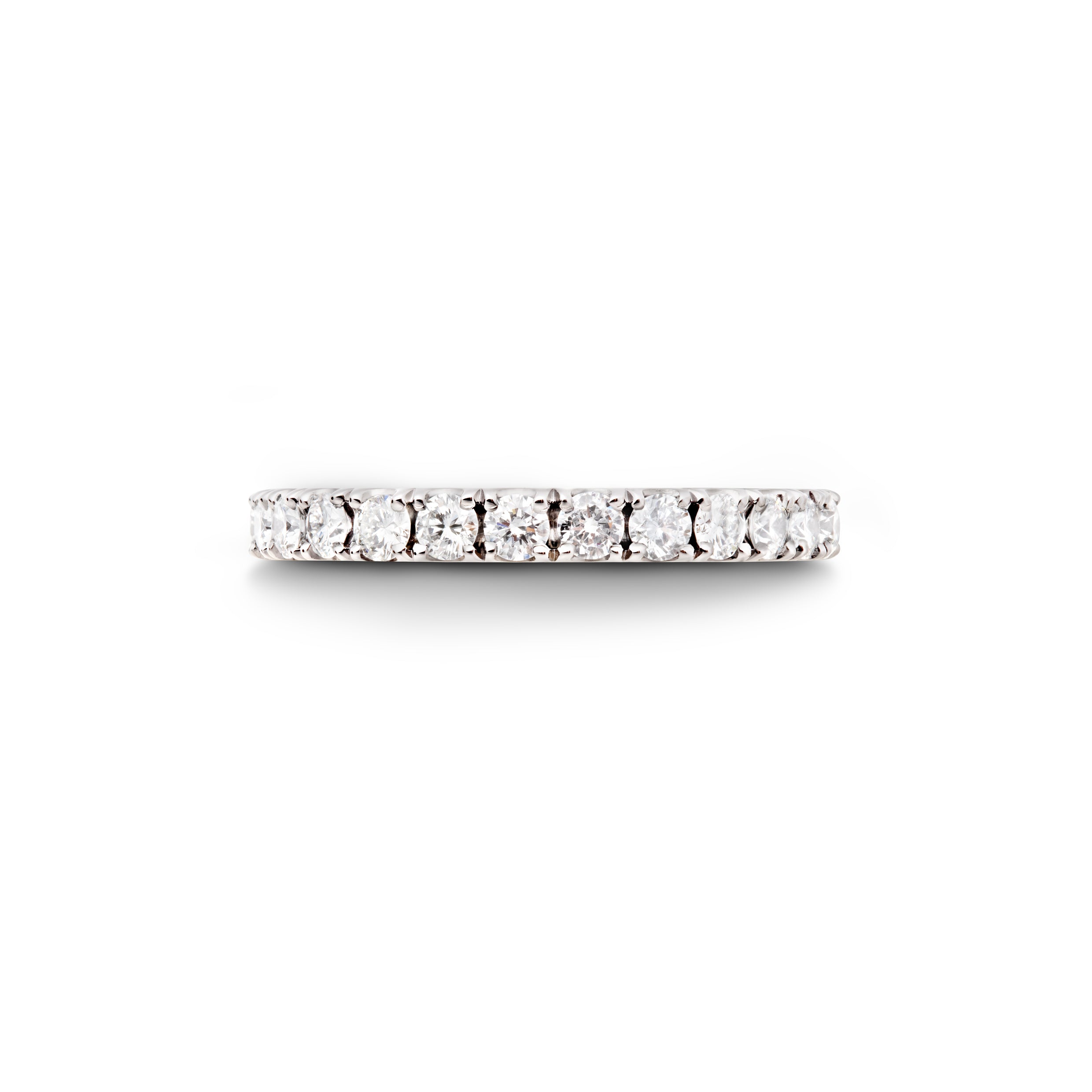Georgian Inspired 18ct White Gold Diamond Eternity Wedding Ring