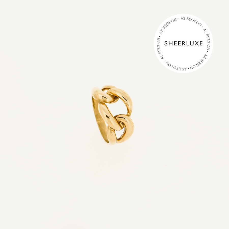 9ct Gold Chunky Chain Link Ring