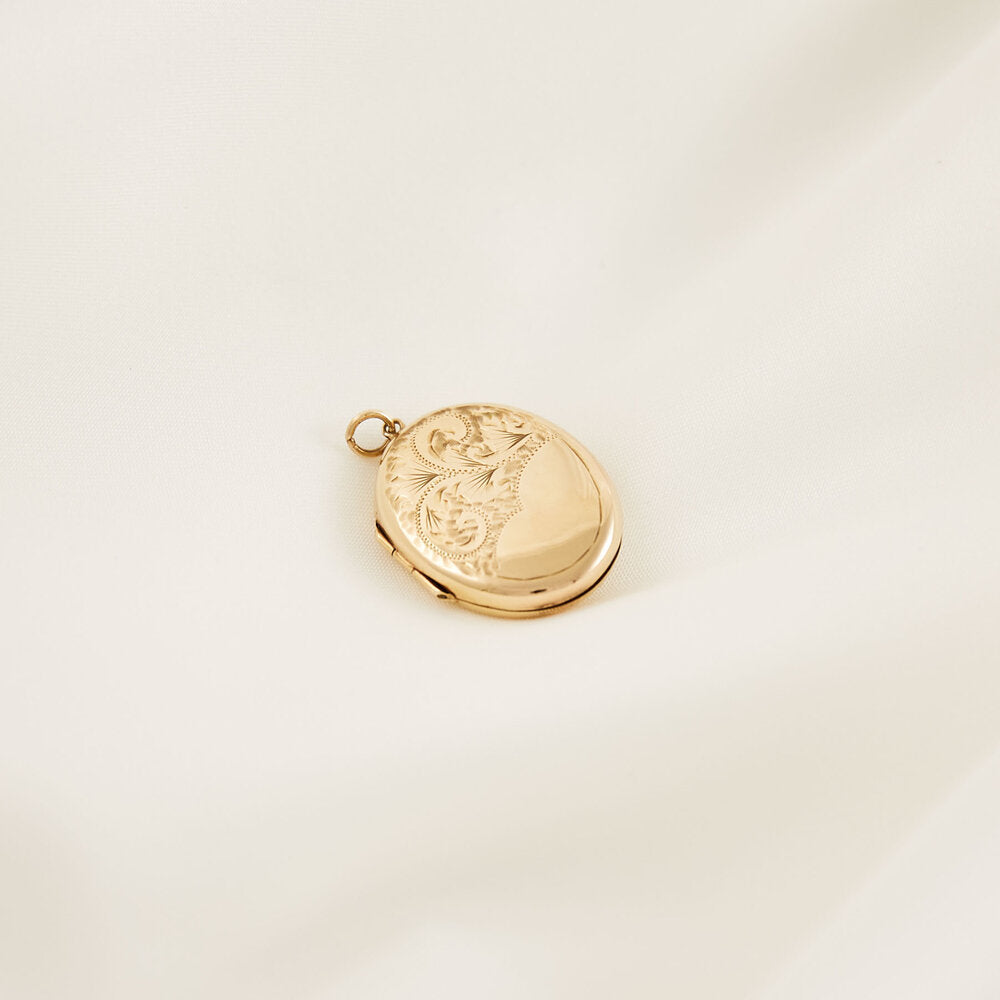 Engraved Oval Locket
