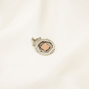 1945 Fob-Style Silver and Rose Gold Pendant