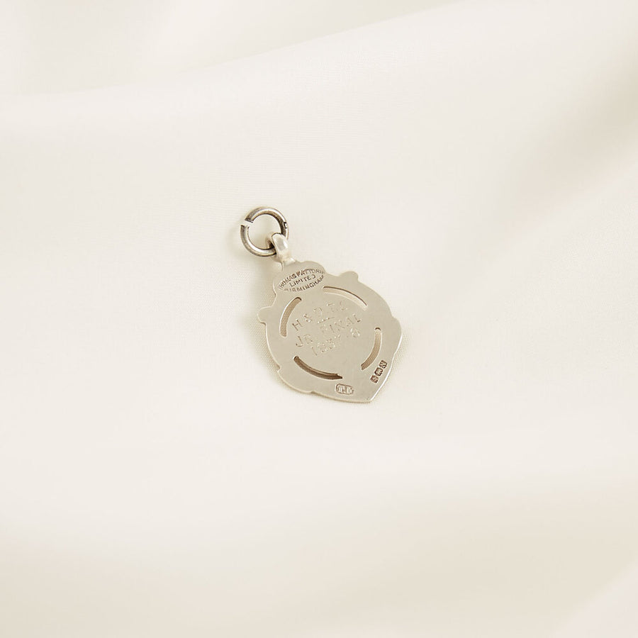 Fob-Style Rose Gold and Silver Pendant