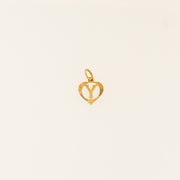 9ct Gold Heart Y Letter