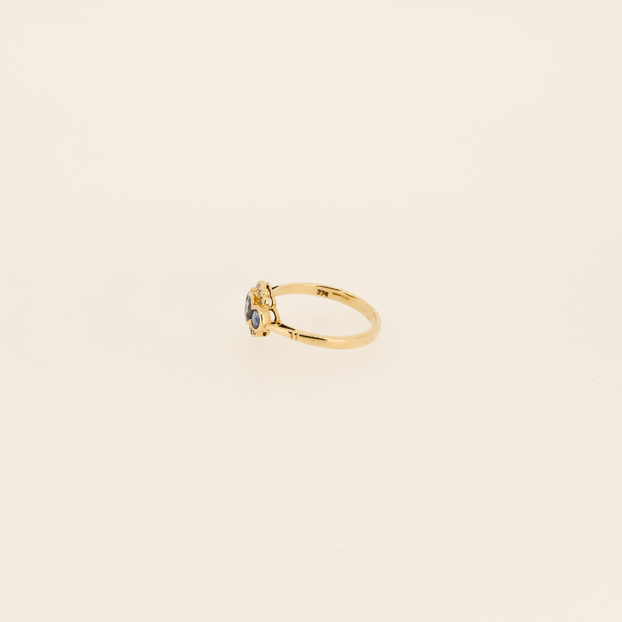 9ct Gold Sapphire & Diamond Ring