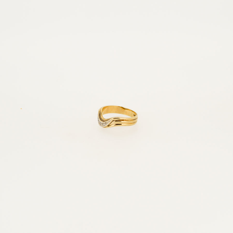 Diamond Half Moon Ring