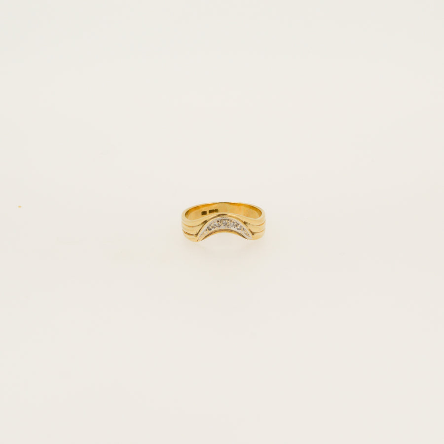 Diamond Half Moon Ring