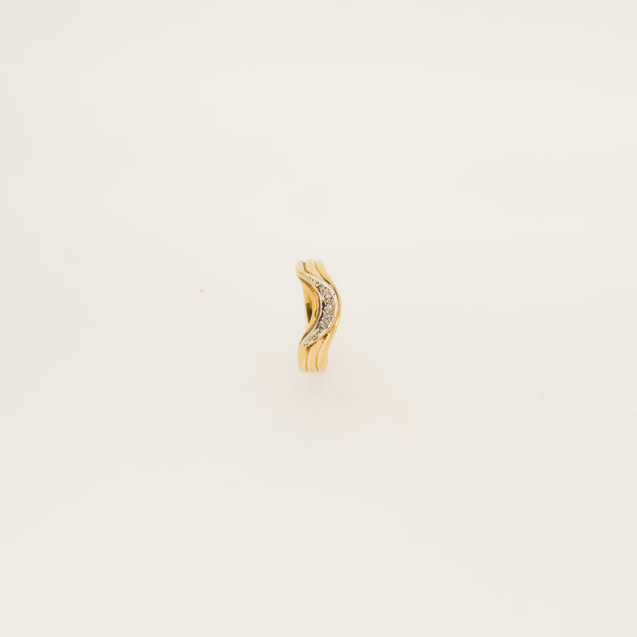 Diamond Half Moon Ring