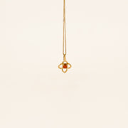 9ct Gold Coral Flower Necklace