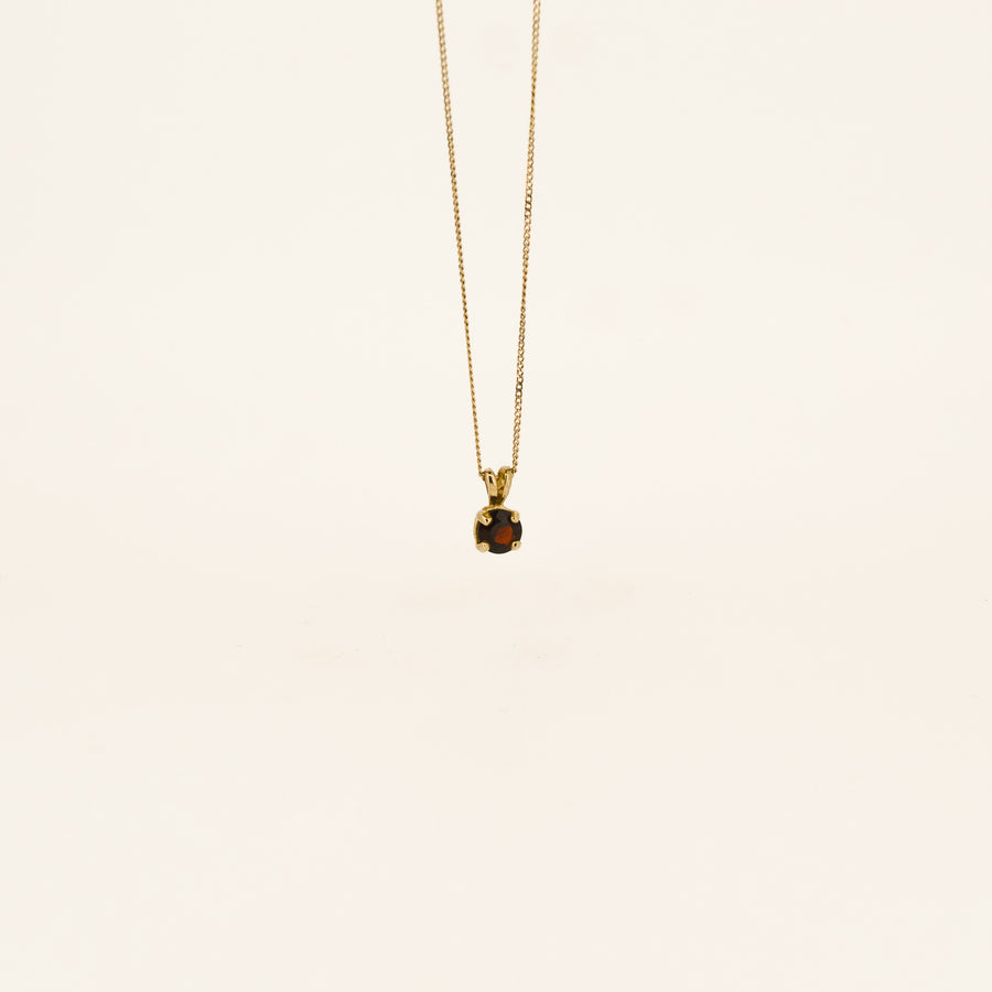 9ct Gold Garnet Necklace