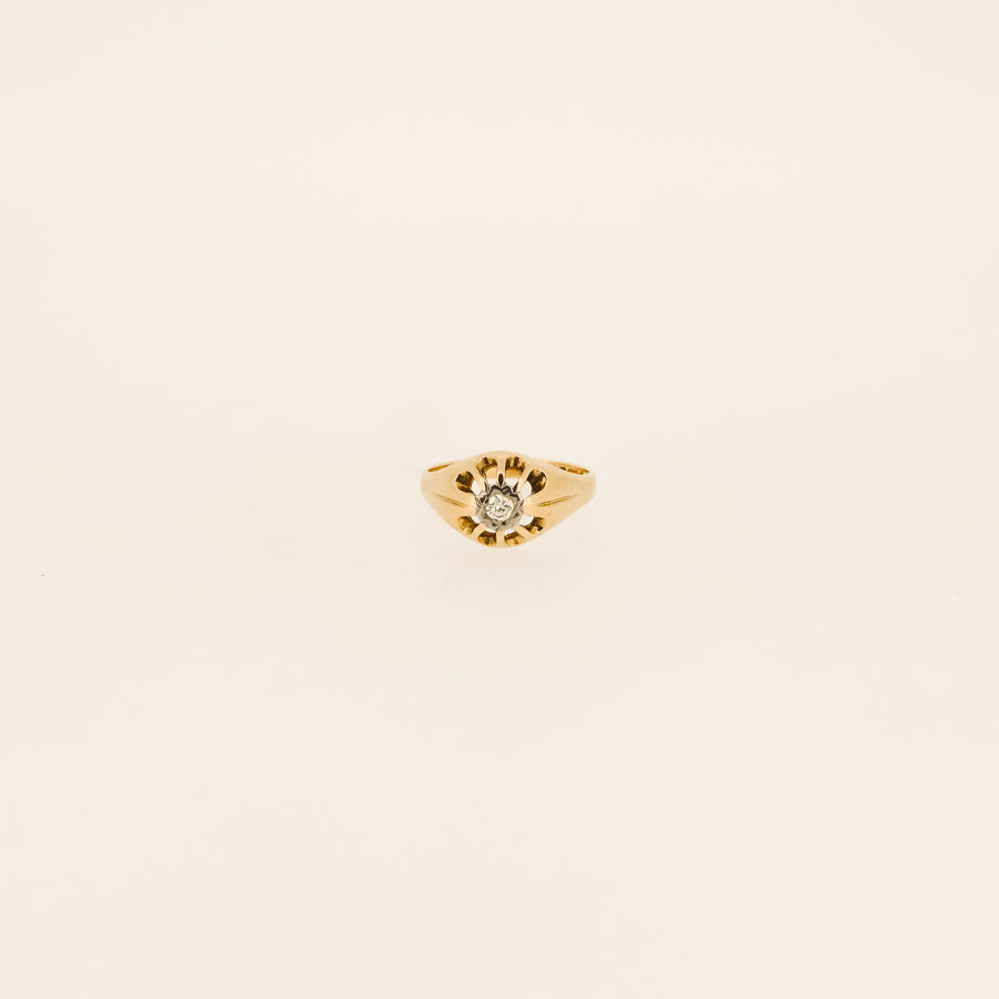Seventies Diamond Signet Ring