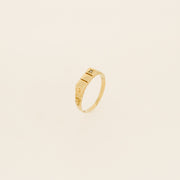 9ct Gold Diamond Bar Signet Ring