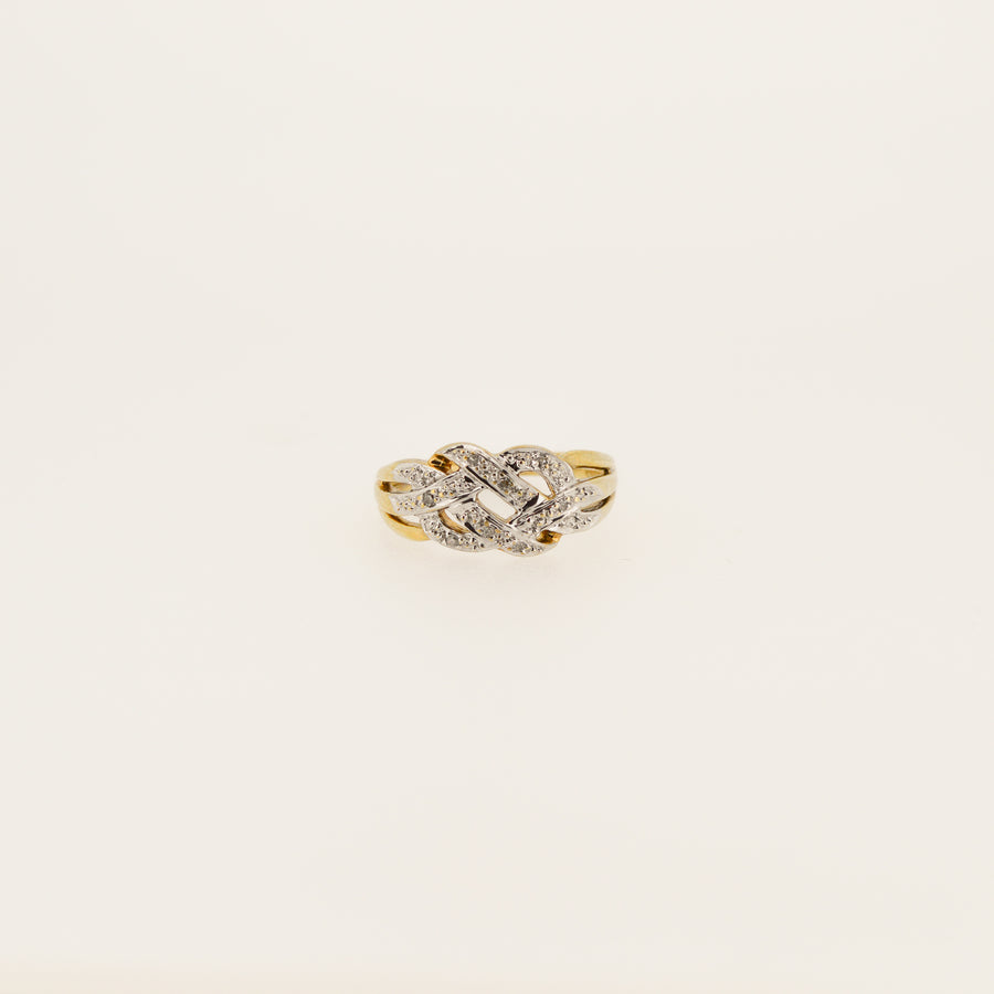 Plaited Diamond Ring