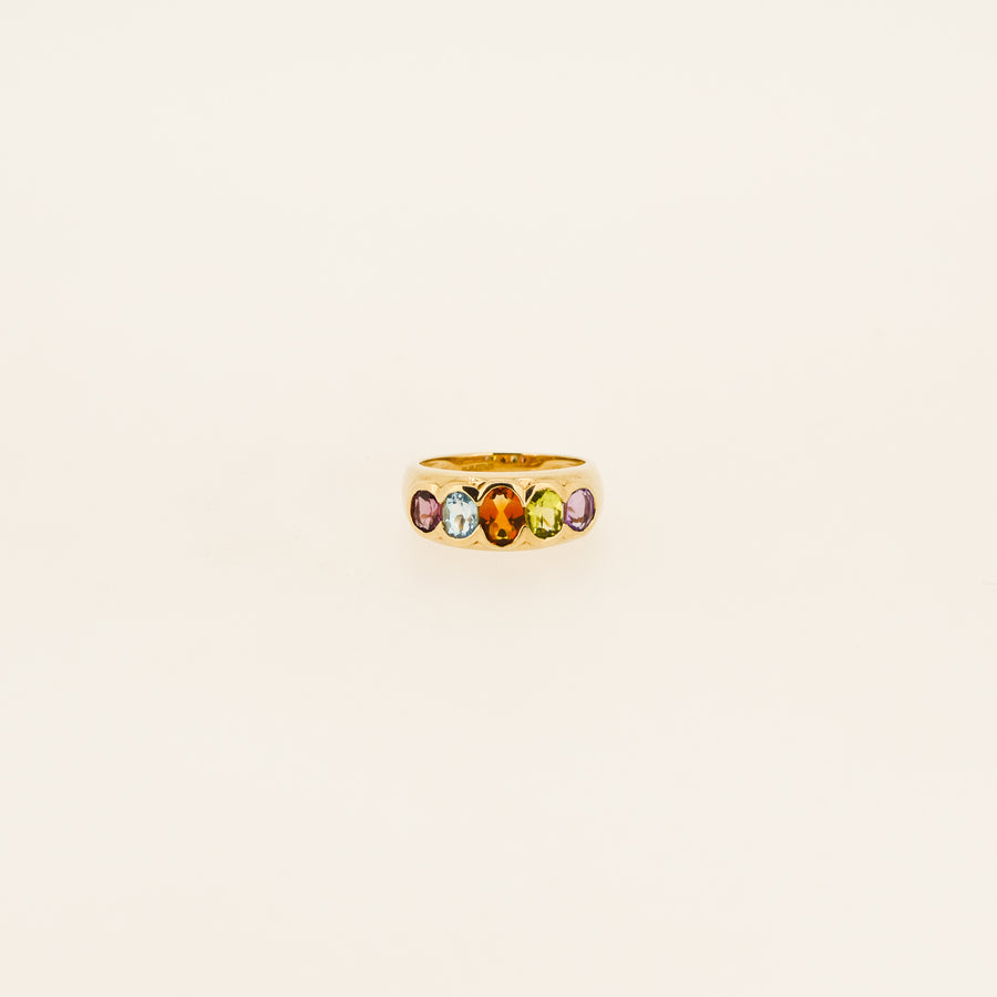 Classic Nineties Multi-Gemstone Ring