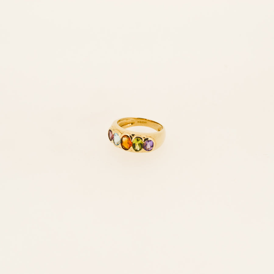 Classic Nineties Multi-Gemstone Ring