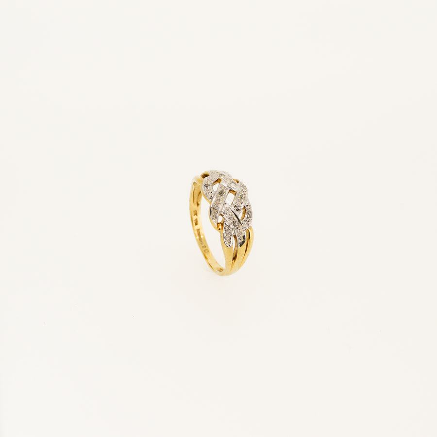Plaited Diamond Ring