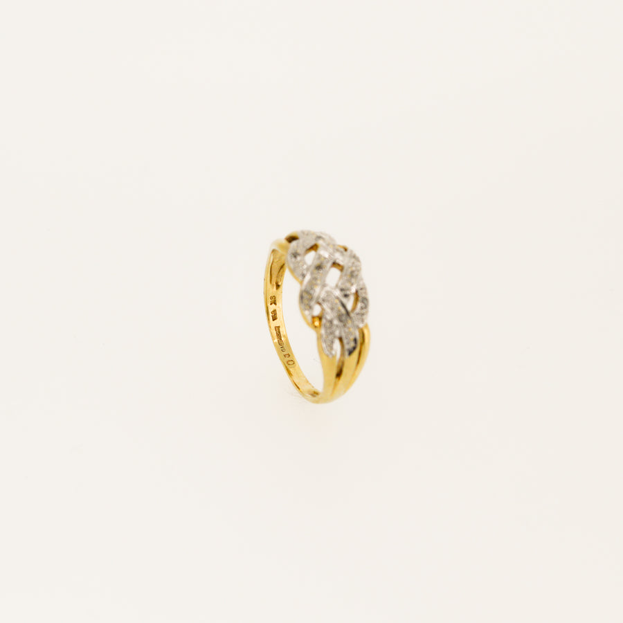 Plaited Diamond Ring