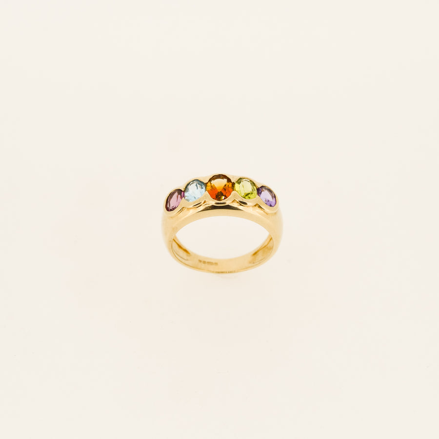 Classic Nineties Multi-Gemstone Ring