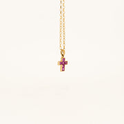 9ct Gold Ruby Cross