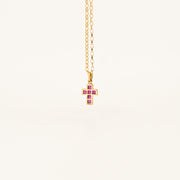 9ct Gold Ruby Cross