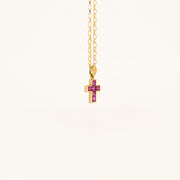 9ct Gold Ruby Cross