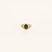 Eighties 9ct Gold Hematite Ring