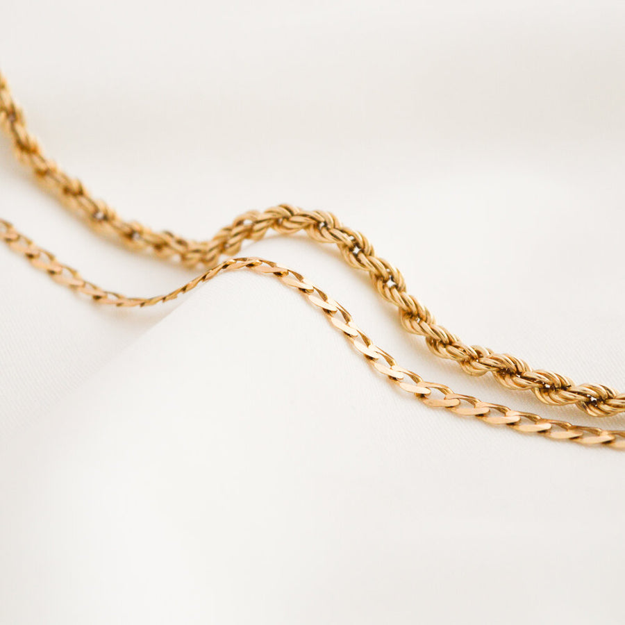 Rope-Style Gold Chain Bracelet