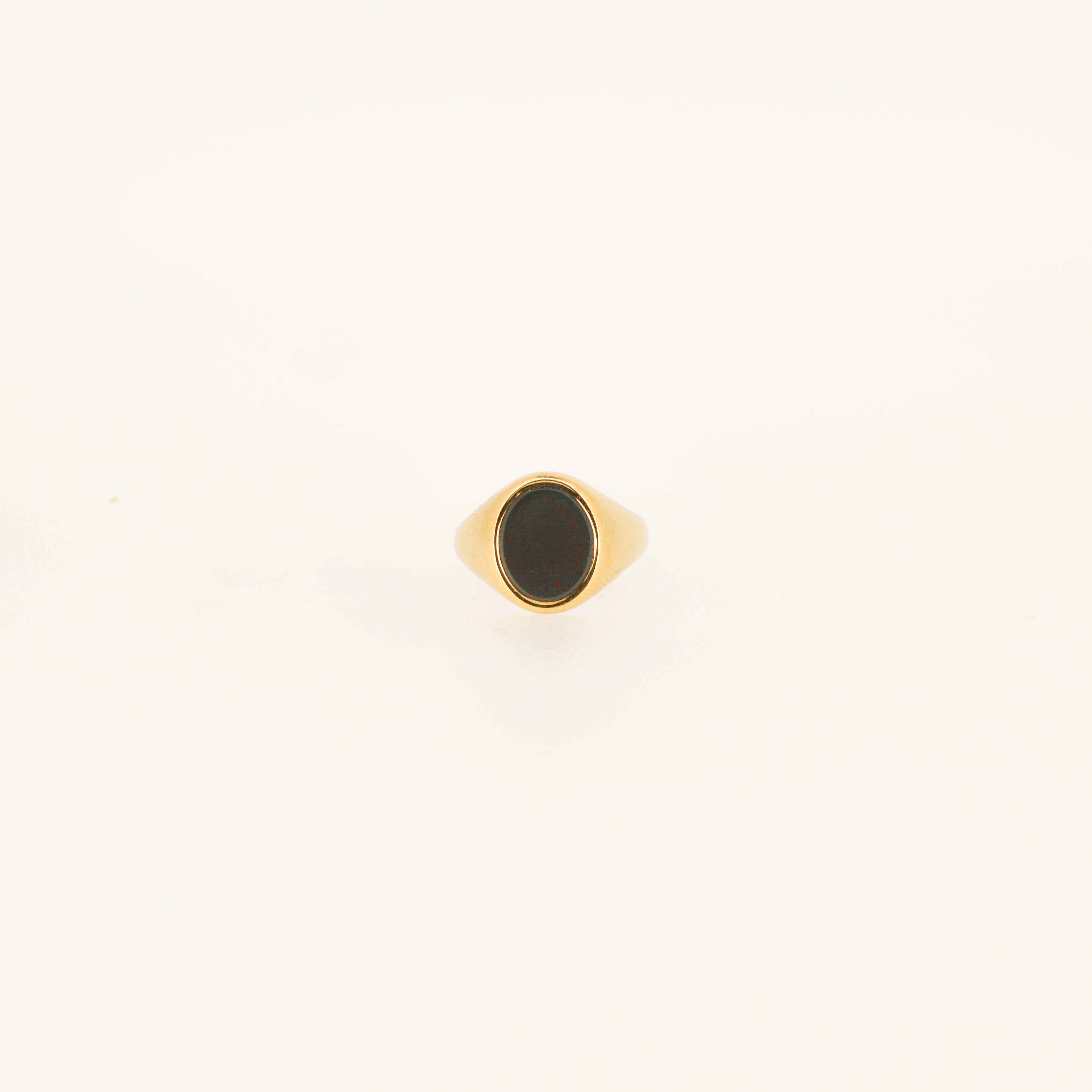 Sixties Bloodstone Signet Ring