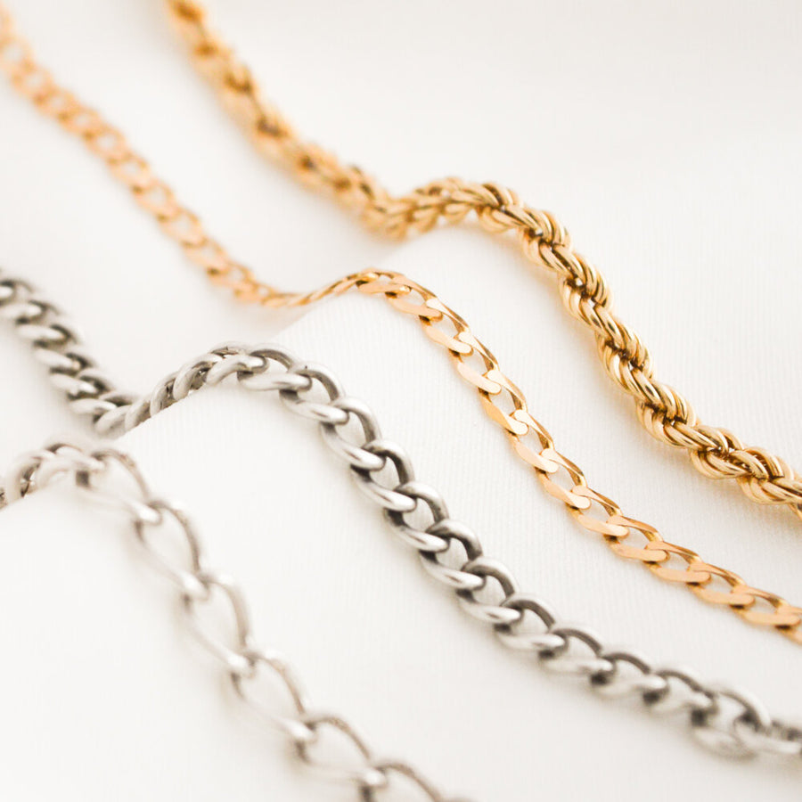 Rope-Style Gold Chain Bracelet
