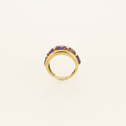 9ct Gold Amethyst 5 Stone Ring