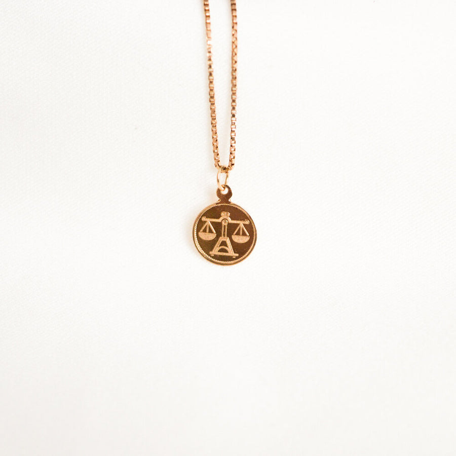 Mini Libra Rose Gold Pendant