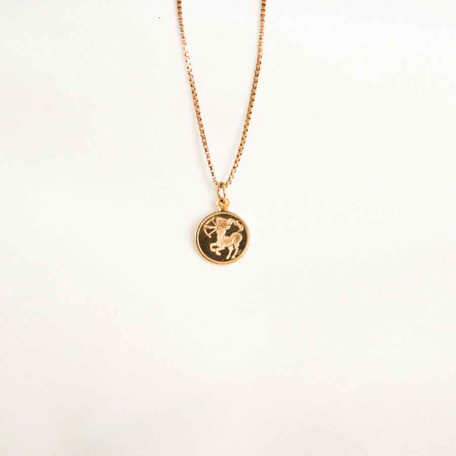 Mini Sagittarius Rose Gold Pendant