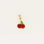 Enamel Cherry Pendant