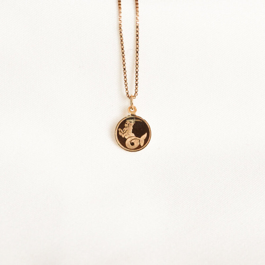 Mini Capricorn Rose Gold Pendant