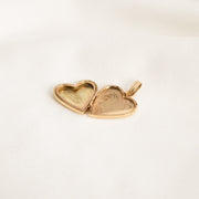 Sixties Heart Gold Locket Necklace
