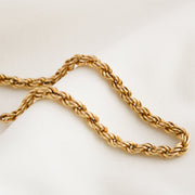 Rope-Style Gold Chain Bracelet